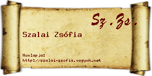 Szalai Zsófia névjegykártya