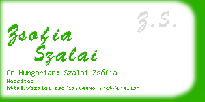 zsofia szalai business card