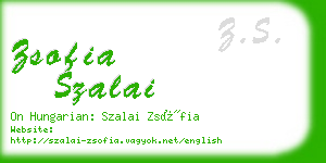 zsofia szalai business card